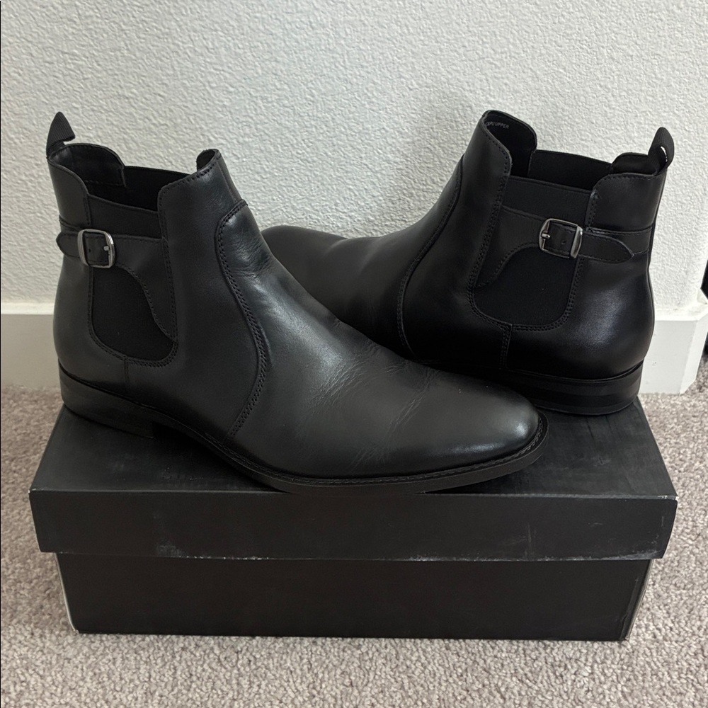 Black Dress Boot Shoes, Alfani Ramon, Size 9M